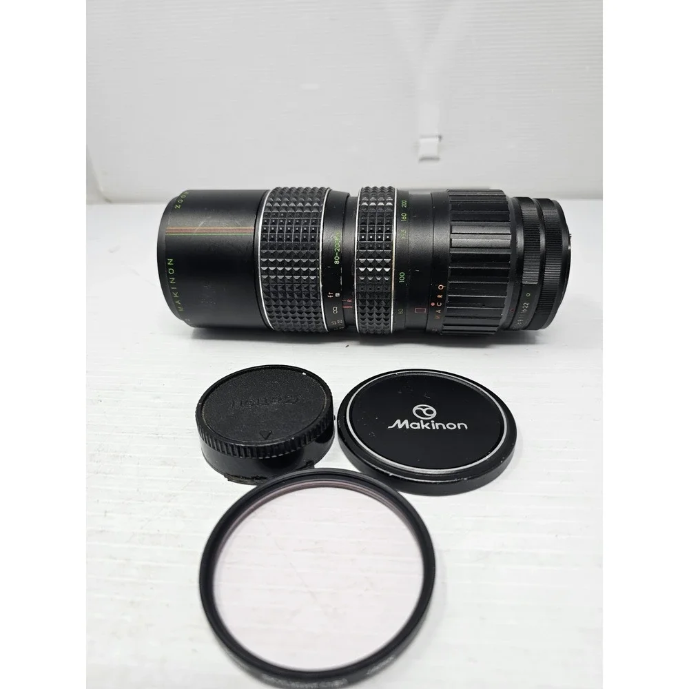 Auto Makinon f=80 -200mm Multi-Coated 1:3.5‎ Lens With Hova 62mm Skylight Filter